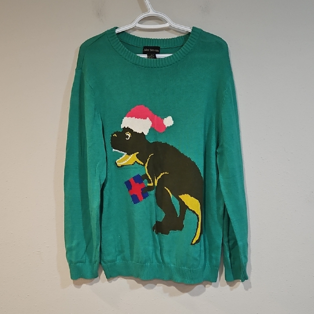 Alex Stevens Dino Christmas Sweater